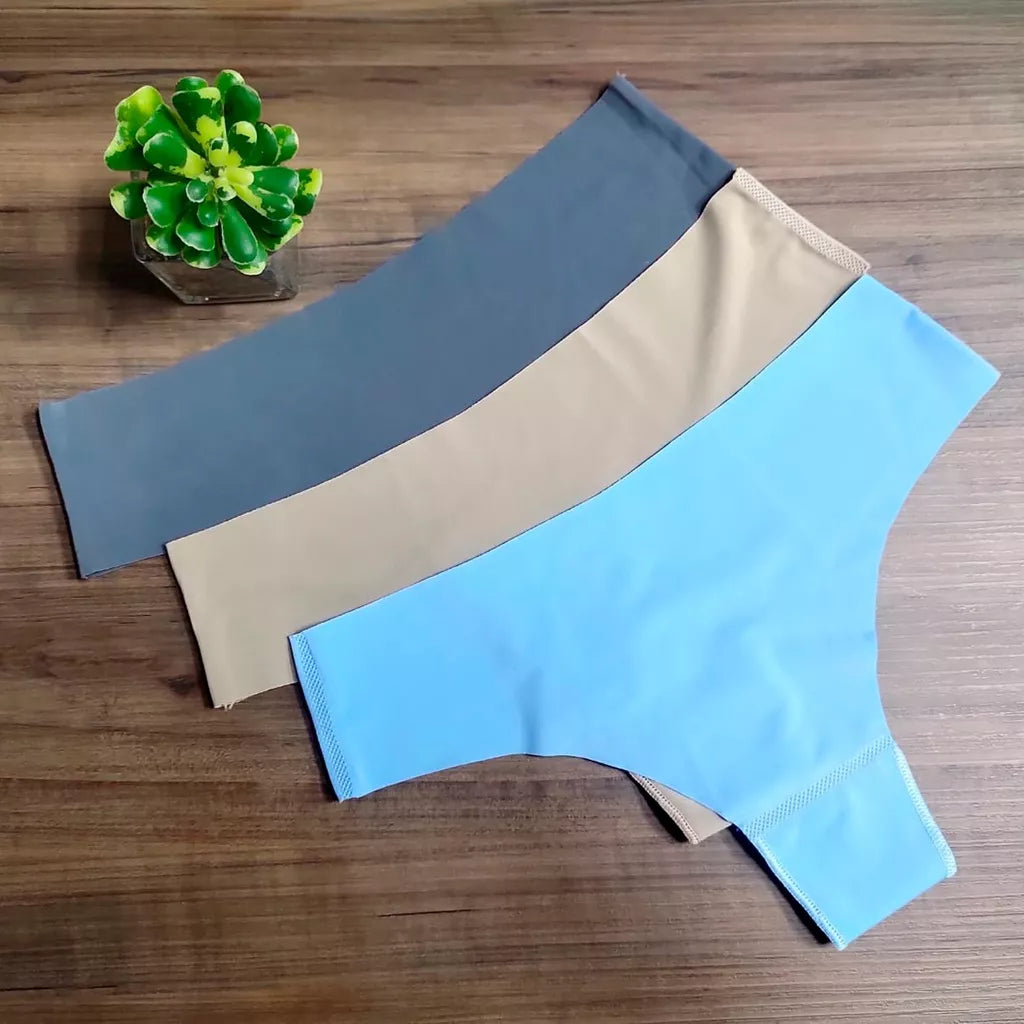 Kit 5 Calcinhas Corte a Laser Tanga sem Costura Fio Atacado