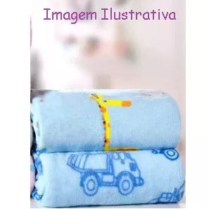 Manta de bebê Cobertor do Bebe Mantinha Microfibra estampada para Kit maternidade do Recém Nascido Manta de microfibra quentinha