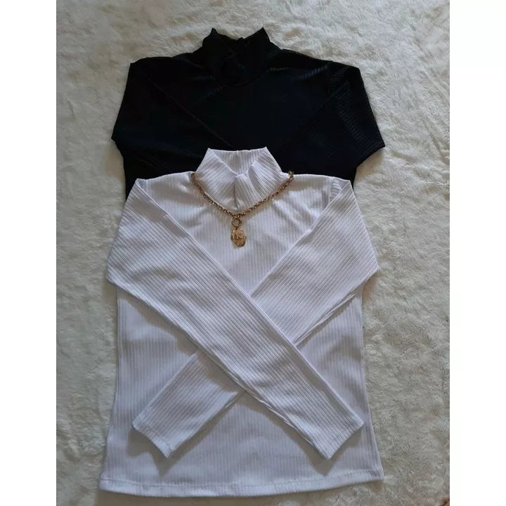 Blusa Feminina Cacharrel Gola Alta Manga Longa Inverno.
