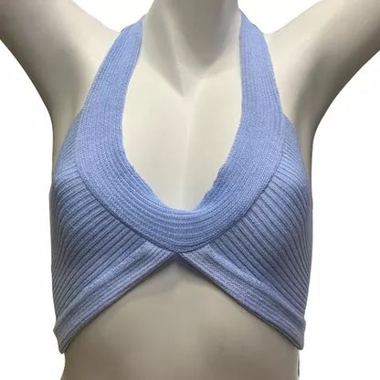 Blusa Top Cropped Faixa De Treino Sexy Tricô Multiformes Tomara Que Caia Verão 2023 Best