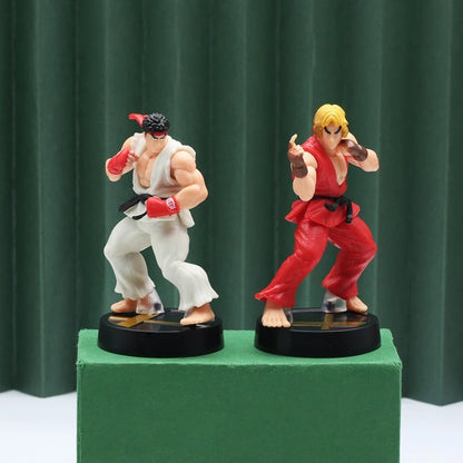 Anime Game Street Fighter Modelo Figuras De Ação Brinquedos Boneca Do Carro PVC Sobre 10 Cm Ken Masters Hoshi Ryu Action Figure Presente De Aniversário