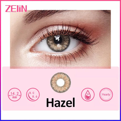 ZELIN Lente de Contato Colorida Aparência Natural Uso Anual Para Maquiagem Dos Olhos