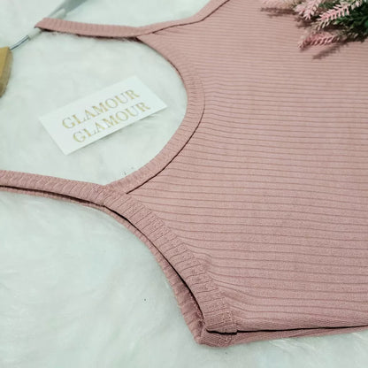 Cropped /TOP FEMININO De Alcinha  Canelado- Várias Cores