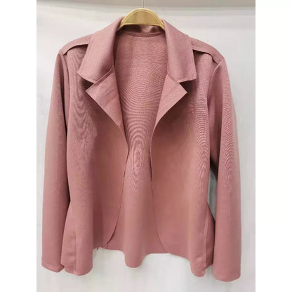 Blazer Feminino em Neoprene Casaco curto Varias Cores com babado Terninho Social aberto