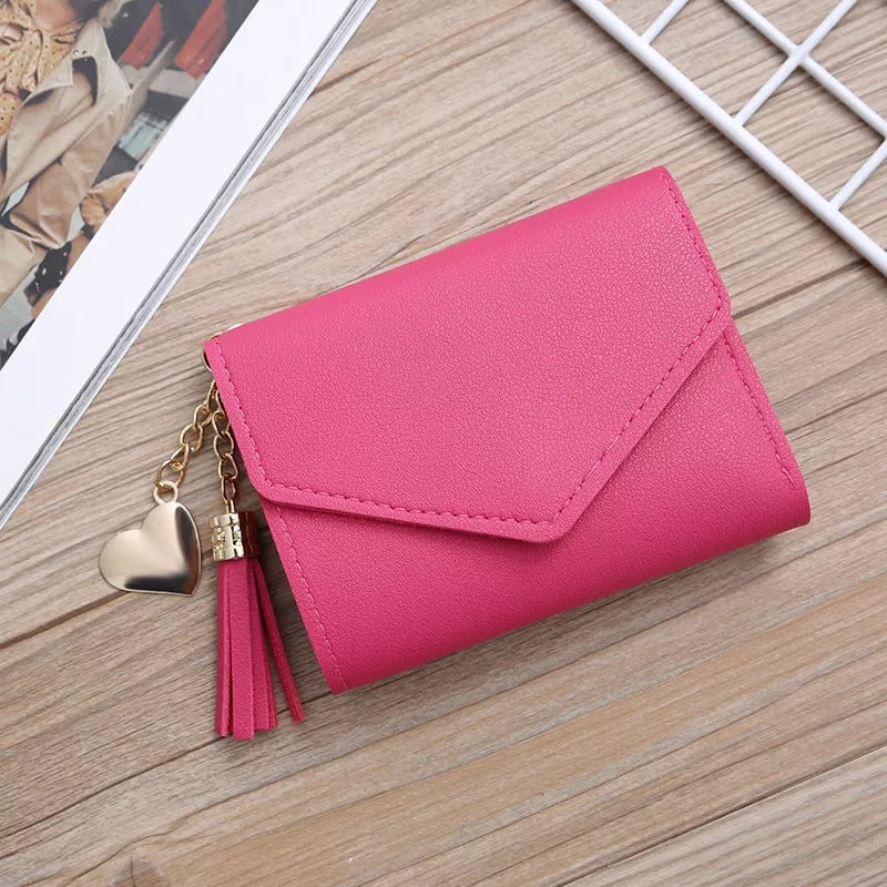 Carteira Feminina Com Franjas/Bolsa Porta-Cartões/Bolsa De Mão/Porta-Cartões