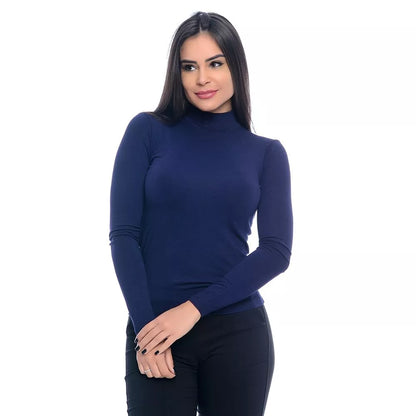 Blusa Feminina Cacharrel Gola Alta Manga Longa Inverno.