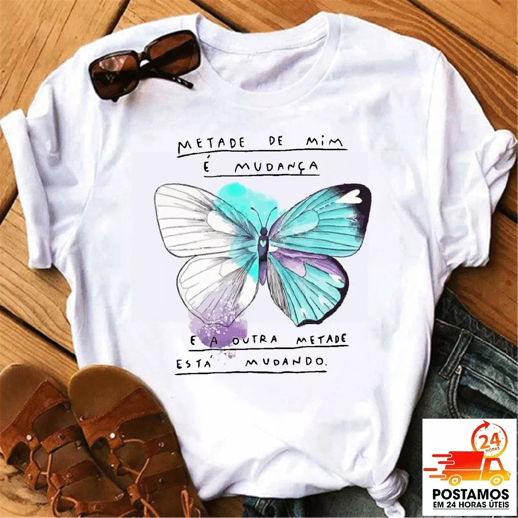 Camiseta T-shirt Feminina Blusa Leão de Judá - Estilosa