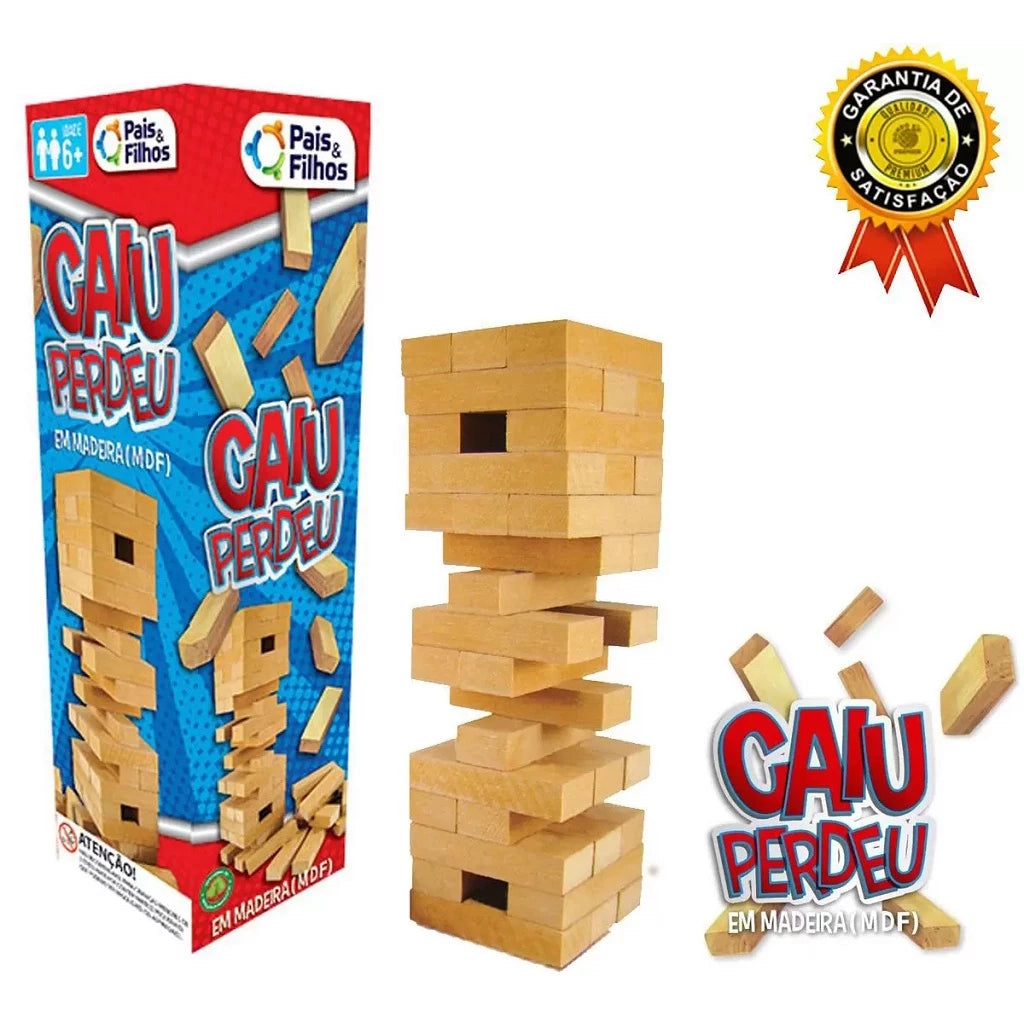 Jogo Caiu Perdeu Com 54 Peças 7460 Pais e Filhos