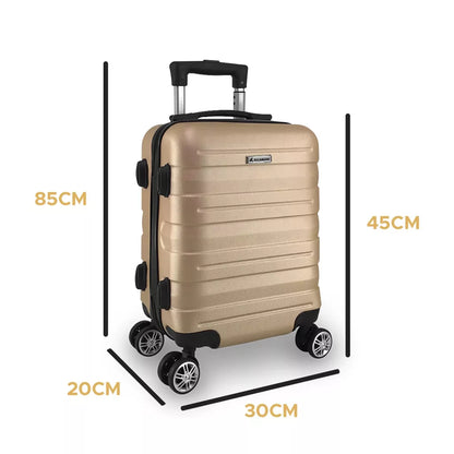 Kit Mala Bordo Viagem Frasqueira ANAC ABS Rígido Avião 45x30x20