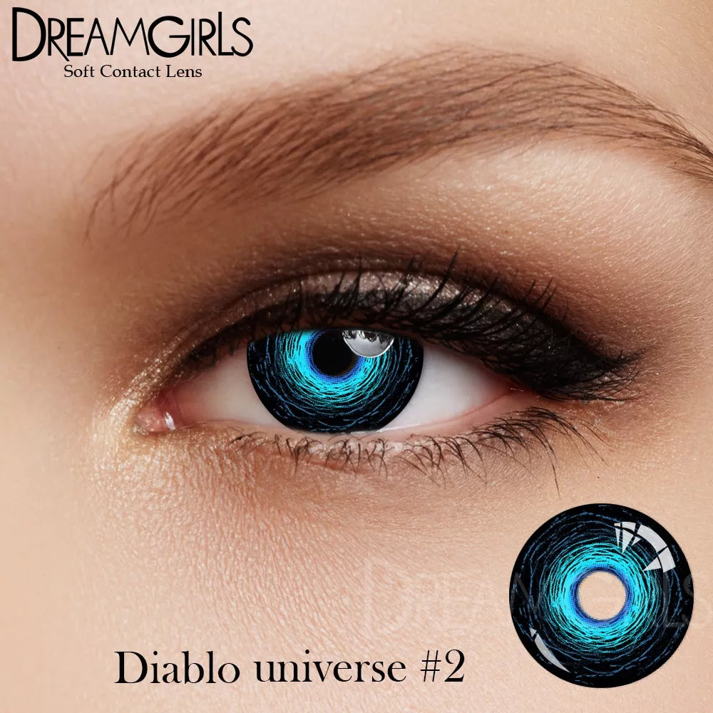 DreamGirls blackhole Cosplay Lente De Contato Colorida Para Olhos/Uso De Festa