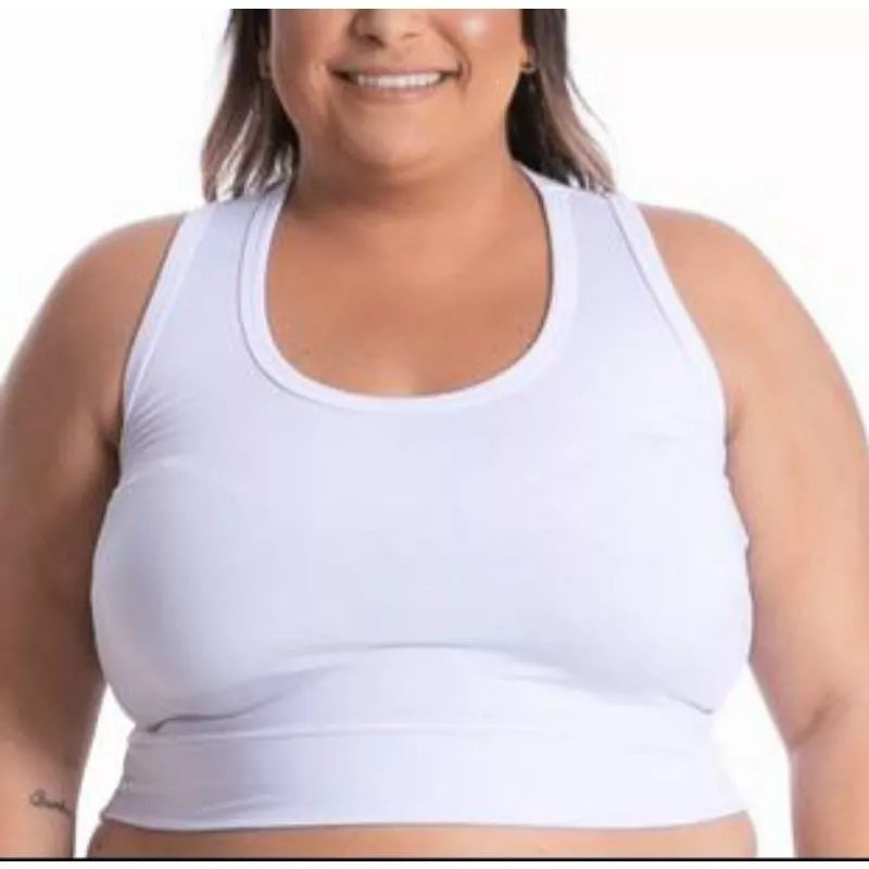 Top Cropped M ao G4 Nadador Plus Size Academia Grosso