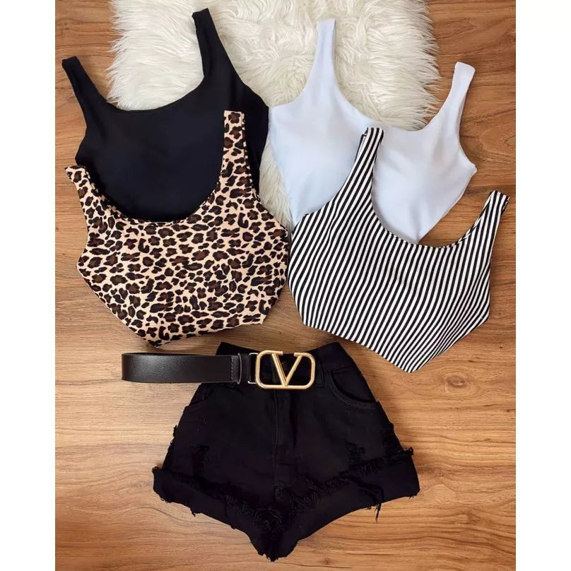 Cropped Feminino Blogueira Alça Larga Com Forro Duplo . Mega Lançamento Confira !!!