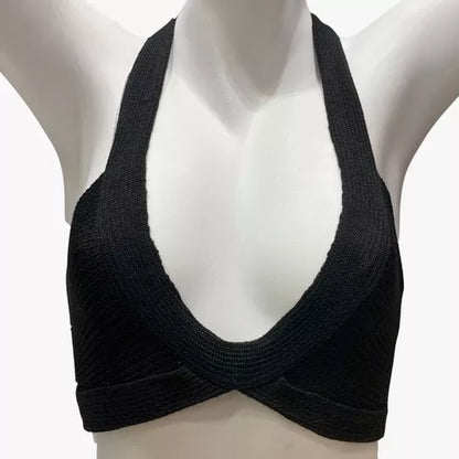 Blusa Top Cropped Faixa De Treino Sexy Tricô Multiformes Tomara Que Caia Verão 2023 Best