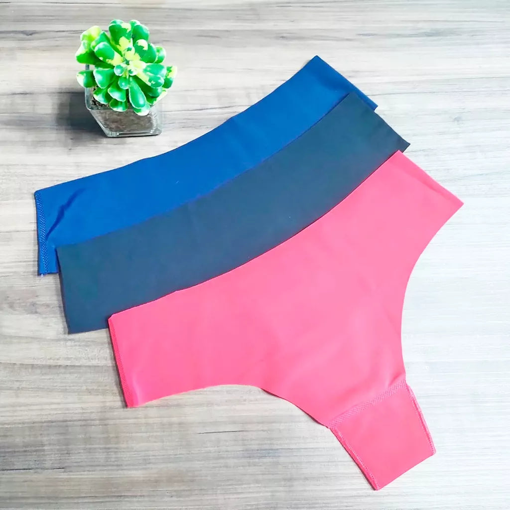 Kit 5 Calcinhas Corte a Laser Tanga sem Costura Fio Atacado