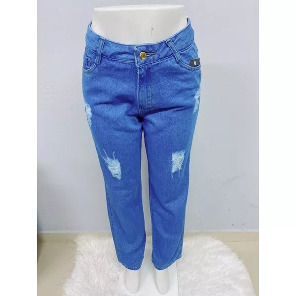 Calça Jeans Wide Leg Feminina Pantalona Sem Lycra Calça Cintura Alta 2022