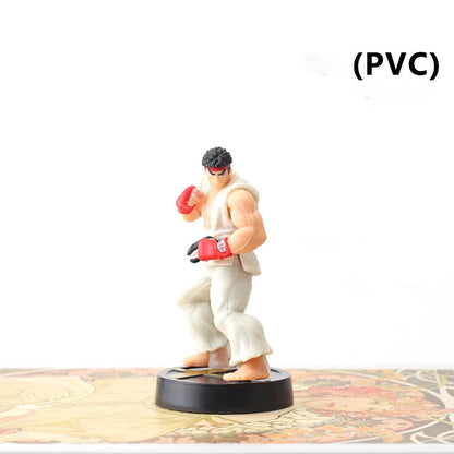 Anime Game Street Fighter Modelo Figuras De Ação Brinquedos Boneca Do Carro PVC Sobre 10 Cm Ken Masters Hoshi Ryu Action Figure Presente De Aniversário