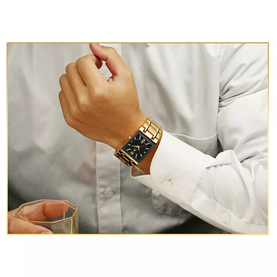 WWOOR Relógios Masculinos luxo prova da água aço inoxidável Esportivas original Caixa grátis - 8858