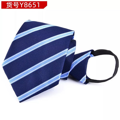 8CM Men's Zipper Tie Gravata Administrative Business Dress Groom Wedding Tie Gravatas Vestido de noite Festa Reunião Tie