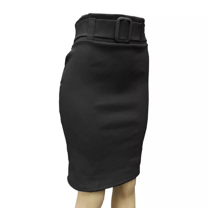 Saia Social Evangélica com Fivela Moda Secretária Feminina P M G GG EXG