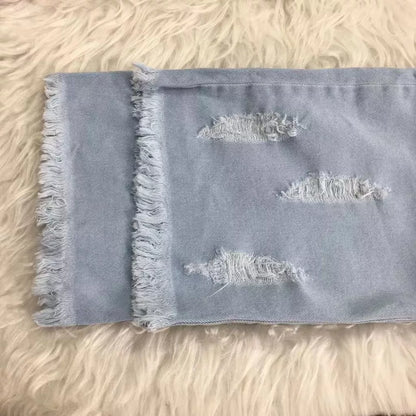 Calça Jeans Rasgada Feminina Pantalona Sem Lycra Wide Leg Calça Cintura Alta