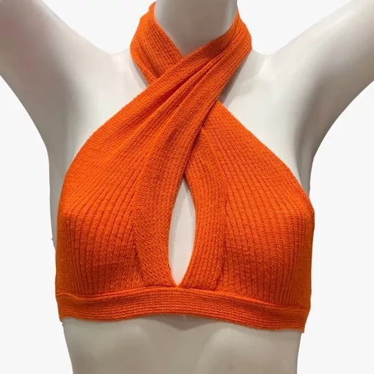 Blusa Top Cropped Faixa De Treino Sexy Tricô Multiformes Tomara Que Caia Verão 2023 Best