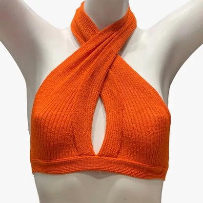 Blusa Top Cropped Faixa De Treino Sexy Tricô Multiformes Tomara Que Caia Verão 2023 Best