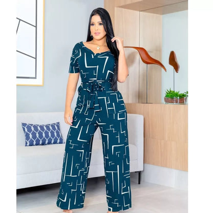 Macacao Saruel Com Manga Curta Com Cintinho Longo Max Feminino Bolsos Viscolycra Soltinho Evangelico Roupas Femininas 38 ao 46