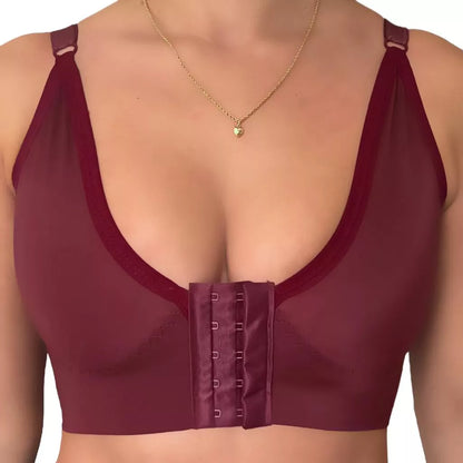 Cinta Mama Sutiã Pós Cirúrgico Mamoplastia Reforçado Sustentação Pós Operatório Silicone Com Fecho Frontal