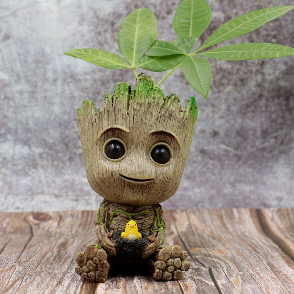 Baby Groot Vaso De Flores Plantador Suculenta Ninho Guardians Of The Galaxy Figura Brinquedo