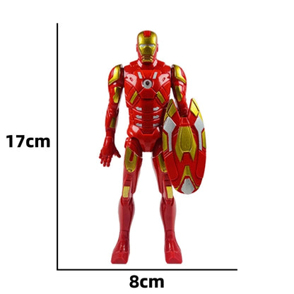 Figura De Ação Marvel Heroes Light 17CM Vingadores-Homem Aranha , E Capitão América