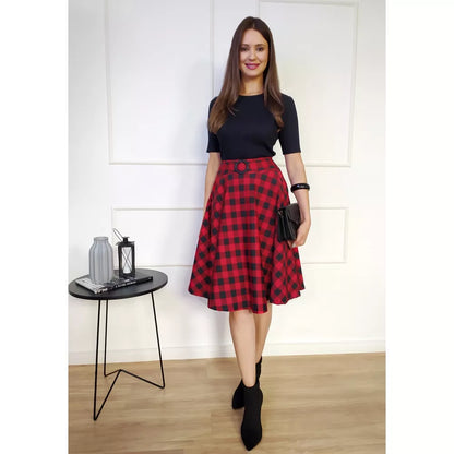 Saia Godê Midi Moda Evangélica Com Bolso e Fivela