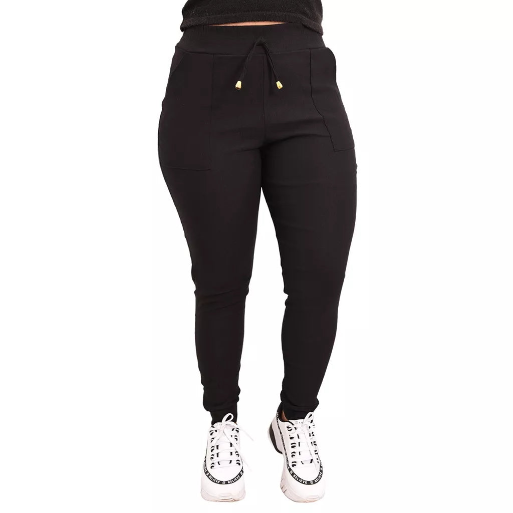 Calça Jogger Feminina Blogueirinha Cargo Luxuosa Bengaline