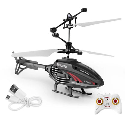 Helicóptero de Brinquedo de Controle Remoto Mini Zangão Recarregável Infravermelho De Indução
