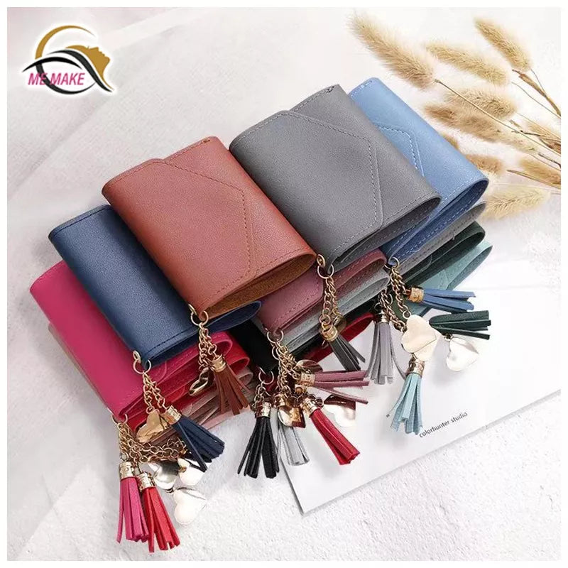 Carteira Feminina Com Franjas/Bolsa Porta-Cartões/Bolsa De Mão/Porta-Cartões
