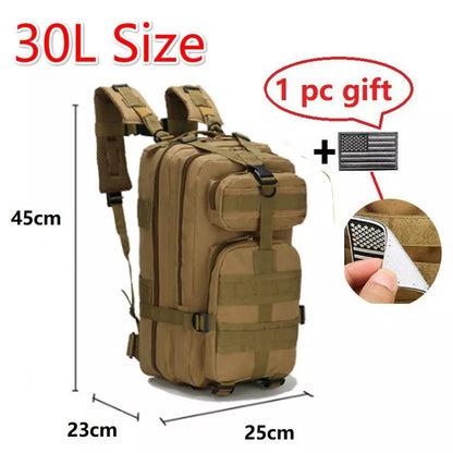 30L/50L 1000d Camo Saco Dos Homens Mochila Saco Fora Saco De Acampamento À Prova D 'Água Caça Mochila