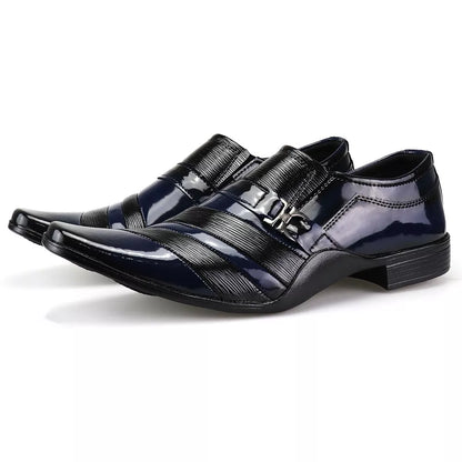 Sapato Masculino Social Touroboots Conforto Estampado Envernizado Calce Fácil