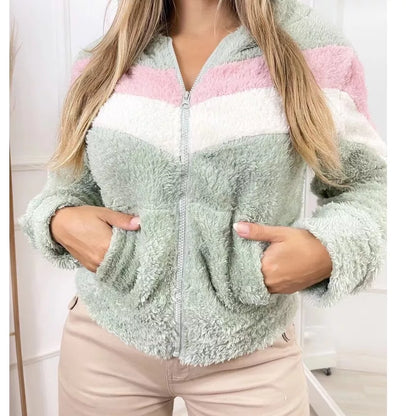 Casaco Moletom de Pelinho Blusa Frio Feminino   3RD SD7091