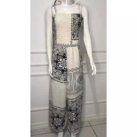 Macacão Pantalona Com Lastex Feminino Diversos Tamanhos