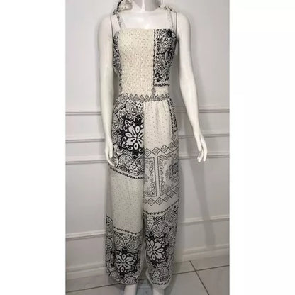 Macacão Pantalona Com Lastex Feminino Diversos Tamanhos