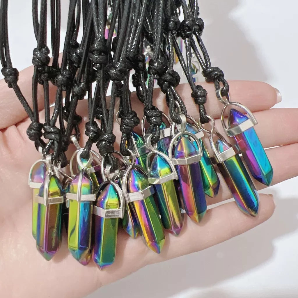 Colar cordao pedra onix preto nartural