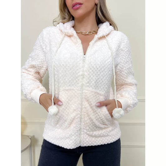 Blusa Frio Casaco Moletom Pelinho Inverno Feminino 3RD SD146