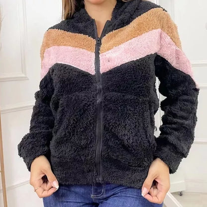 Casaco Moletom de Pelinho Blusa Frio Feminino   3RD SD7091