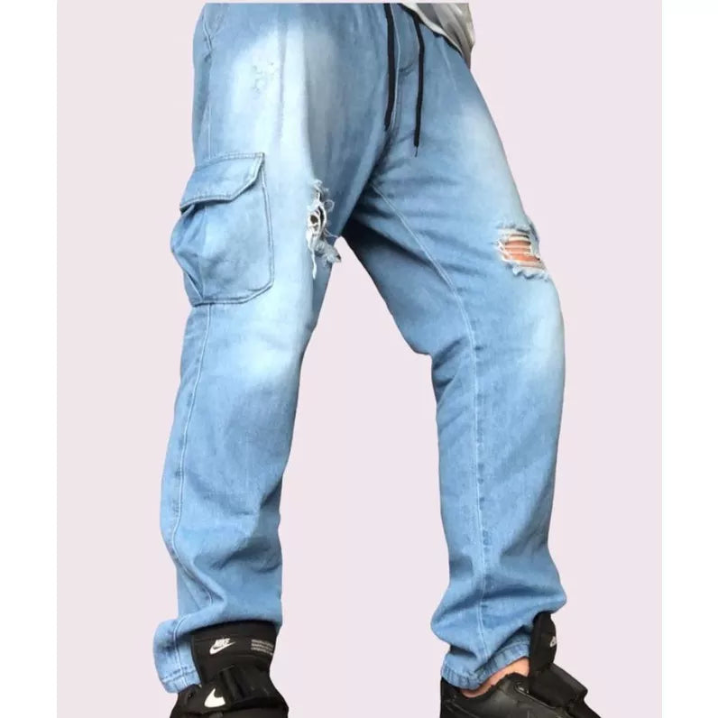 2 Calça Cargo Feminina Sarja Unissex Larga Promoção Moda Skate Inverno