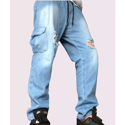 2 Calça Cargo Feminina Sarja Unissex Larga Promoção Moda Skate Inverno