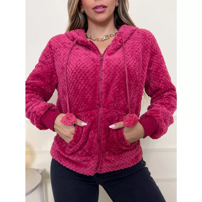 Blusa Frio Casaco Moletom Pelinho Inverno Feminino 3RD SD146