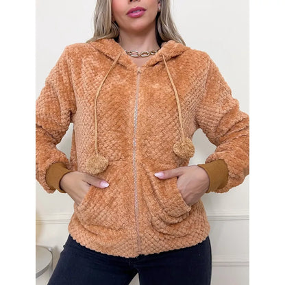 Blusa Frio Casaco Moletom Pelinho Inverno Feminino 3RD SD146