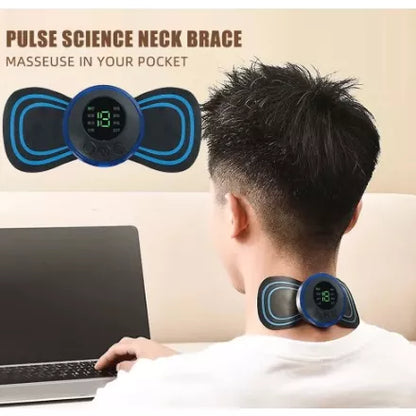 Mini Massageador EMS Estimulador Elétrico De Pescoço Portátil Para Alívio Da Dor Muscular Cervical