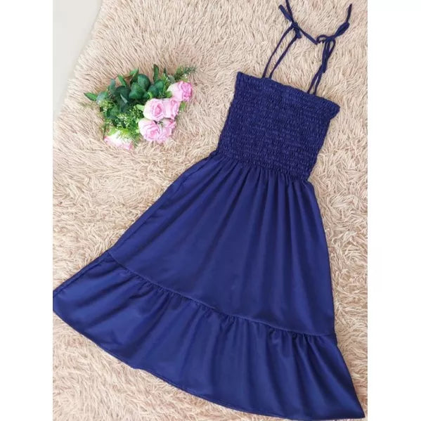 Vestido lastex ciganinha c/alça babado rodadinho, moda blogueirinha