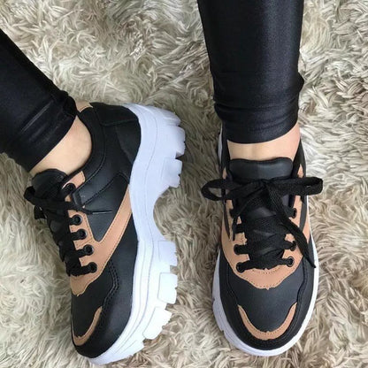 Tenis Plataforma Feminino Chumky Collor Snerkers Blogueira Confortavel