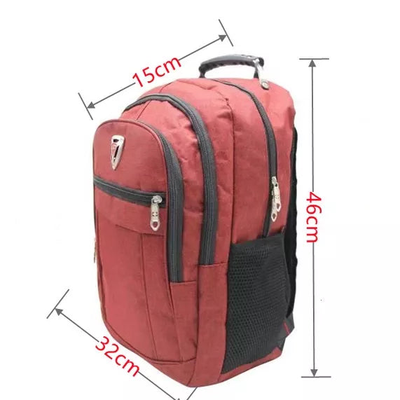 Mochila Escolar De Nylon Impermeável Unissex Para Notebook